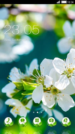 White Flower CLauncher Android Theme Image 1