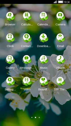 White Flower CLauncher Android Theme Image 2
