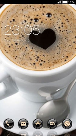 Coffee Love CLauncher Android Theme Image 1