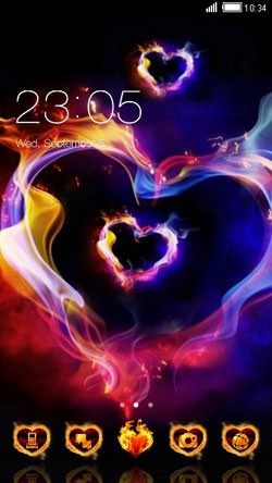 Smoke Heart CLauncher Android Theme Image 1