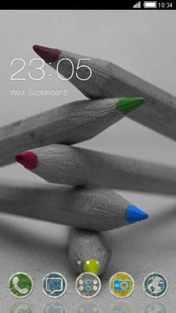 Color Pencils CLauncher Android Theme Image 1