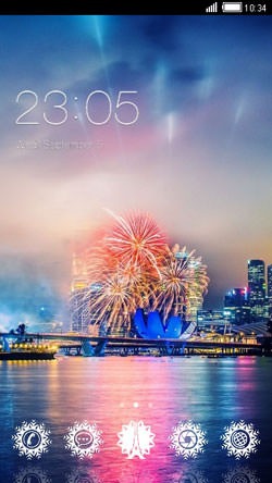Fireworks CLauncher Android Theme Image 1