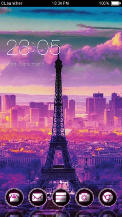 Paris CLauncher Android Theme Image 1