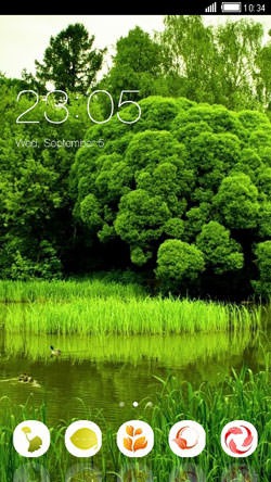 Green Trees CLauncher Android Theme Image 1