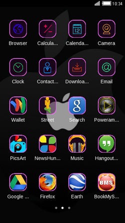 Black Apple CLauncher Android Theme Image 2