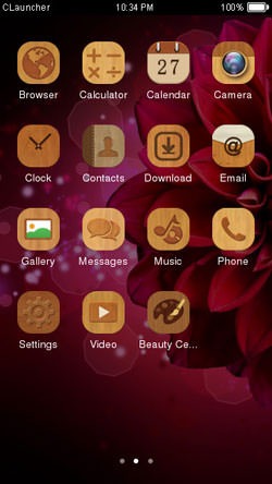 Red Flower CLauncher Android Theme Image 2