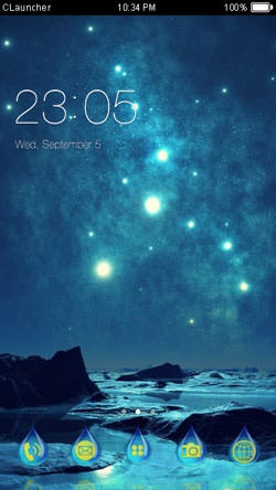 Shinning Stars CLauncher Android Theme Image 1
