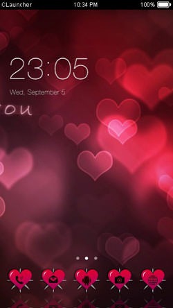 Love Hearts CLauncher Android Theme Image 1