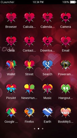Love Hearts CLauncher Android Theme Image 2
