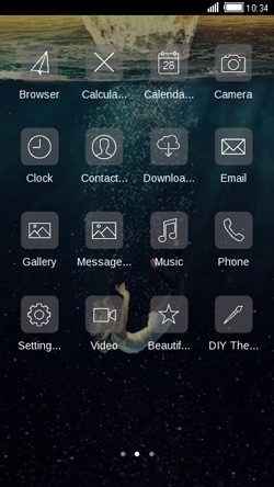 Drown CLauncher Android Theme Image 2
