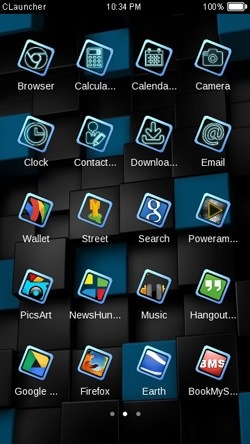 Blue Boxes CLauncher Android Theme Image 2