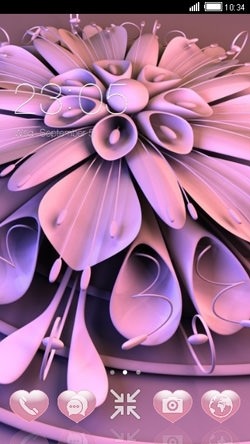 Love Flower CLauncher Android Theme Image 1