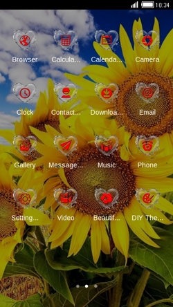 Sunflowers CLauncher Android Theme Image 2