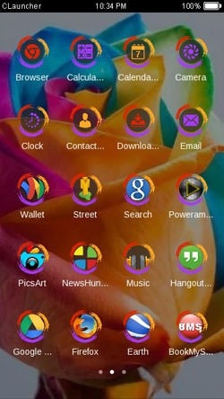 Colorful Flower CLauncher Android Theme Image 2