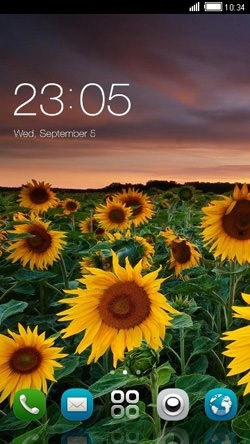 Sun Flowers CLauncher Android Theme Image 1