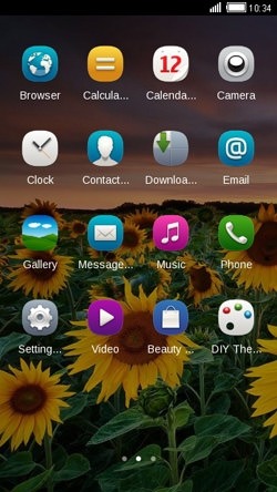 Sun Flowers CLauncher Android Theme Image 2
