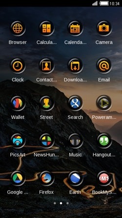 Black Mountain CLauncher Android Theme Image 2