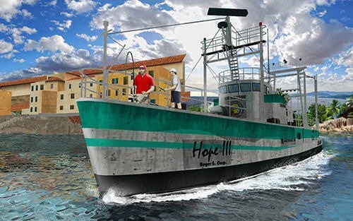 Fishing Boat Driving Simulator 2017: Ship Games Android Game Image 1