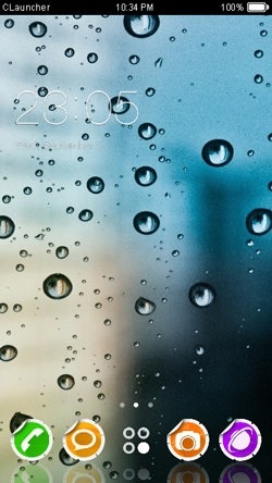 Rain Drops CLauncher Android Theme Image 1