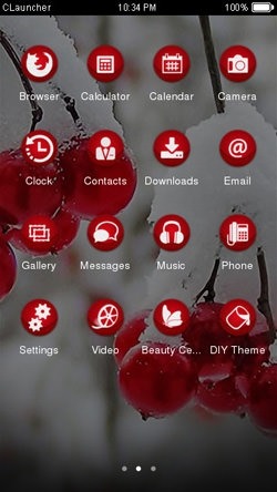 Red Cherry CLauncher Android Theme Image 2