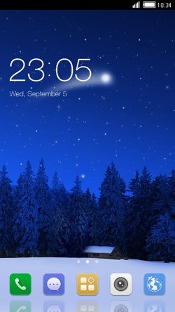 Winter Night CLauncher Android Theme Image 1