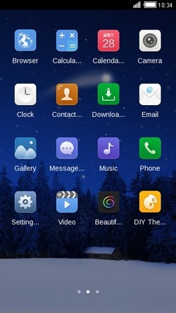 Winter Night CLauncher Android Theme Image 2