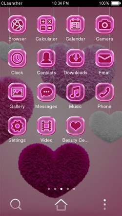 Fluffy Hearts CLauncher Android Theme Image 2
