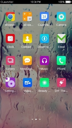 Rain Drops CLauncher Android Theme Image 2