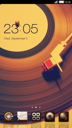Vintage Record CLauncher Android Theme Image 1