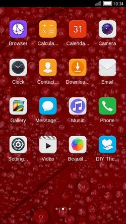 Red Dew CLauncher Android Theme Image 2
