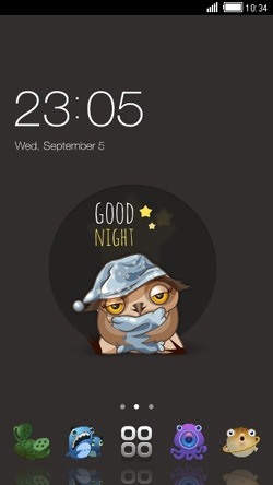 Cute Owl CLauncher Android Theme Image 1