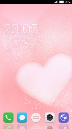 Pink Heart CLauncher Android Theme Image 1
