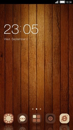 Wood CLauncher Android Theme Image 1