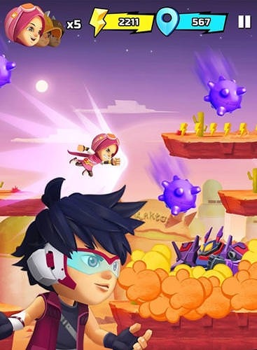 Boboiboy Galaxy Run: Fight Aliens To Defend Earth! Android Game Image 1
