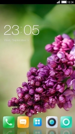 Violet Flowers CLauncher Android Theme Image 1
