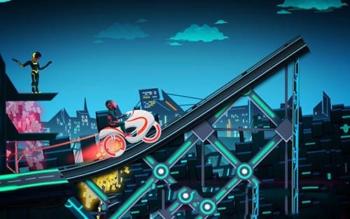 Bike Race Game: Traffic Rider Of Neon City Android Game Image 1