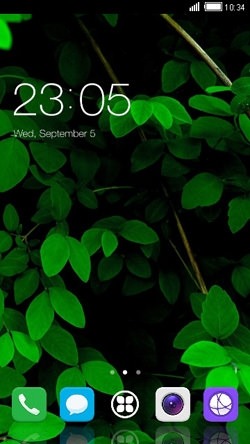 Green Leaf CLauncher Android Theme Image 1