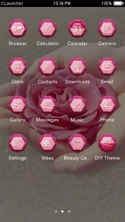 Rose CLauncher Android Theme Image 2