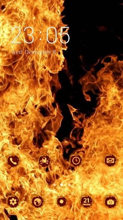 Flame CLauncher Android Theme Image 1