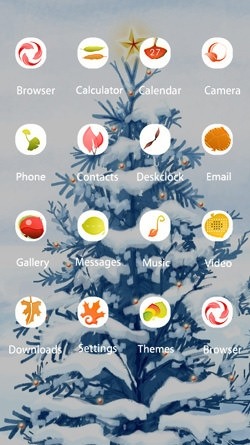 Snow Tree CLauncher Android Theme Image 2