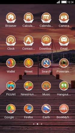Sunset Bridge CLauncher Android Theme Image 2