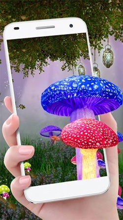 Cute Mushroom Android Wallpaper Image 1
