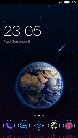 Planet Earth CLauncher Android Theme Image 1
