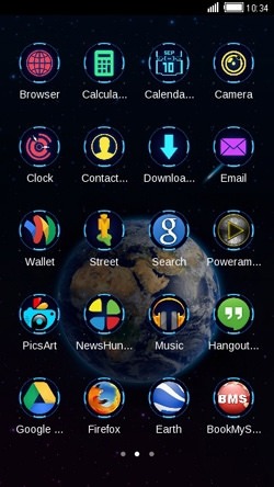 Planet Earth CLauncher Android Theme Image 2