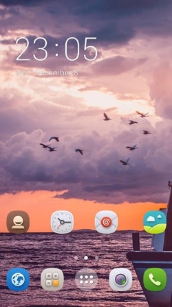 Sea Sunset CLauncher Android Theme Image 1