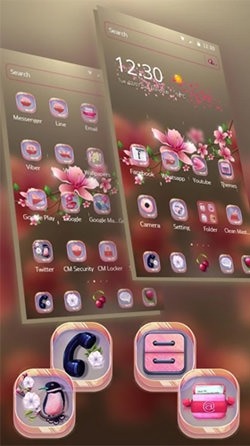 Transparent Sakura Android Wallpaper Image 1