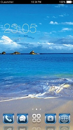 Seaside CLauncher Android Theme Image 1
