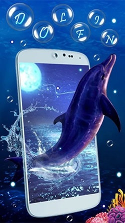 Blue Dolphin Android Wallpaper Image 2