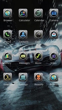Futuristic Car CLauncher Android Theme Image 2