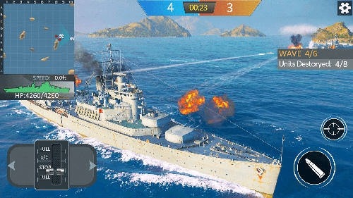 Warship Sea Battle Android Game Image 1